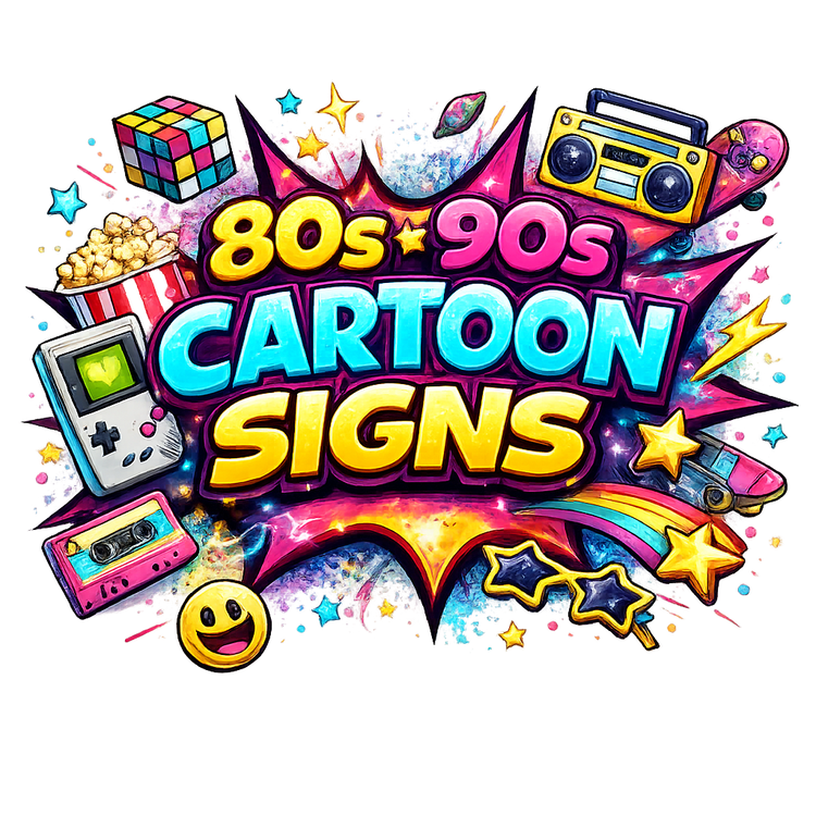 80s & 90s Cartoon Signs