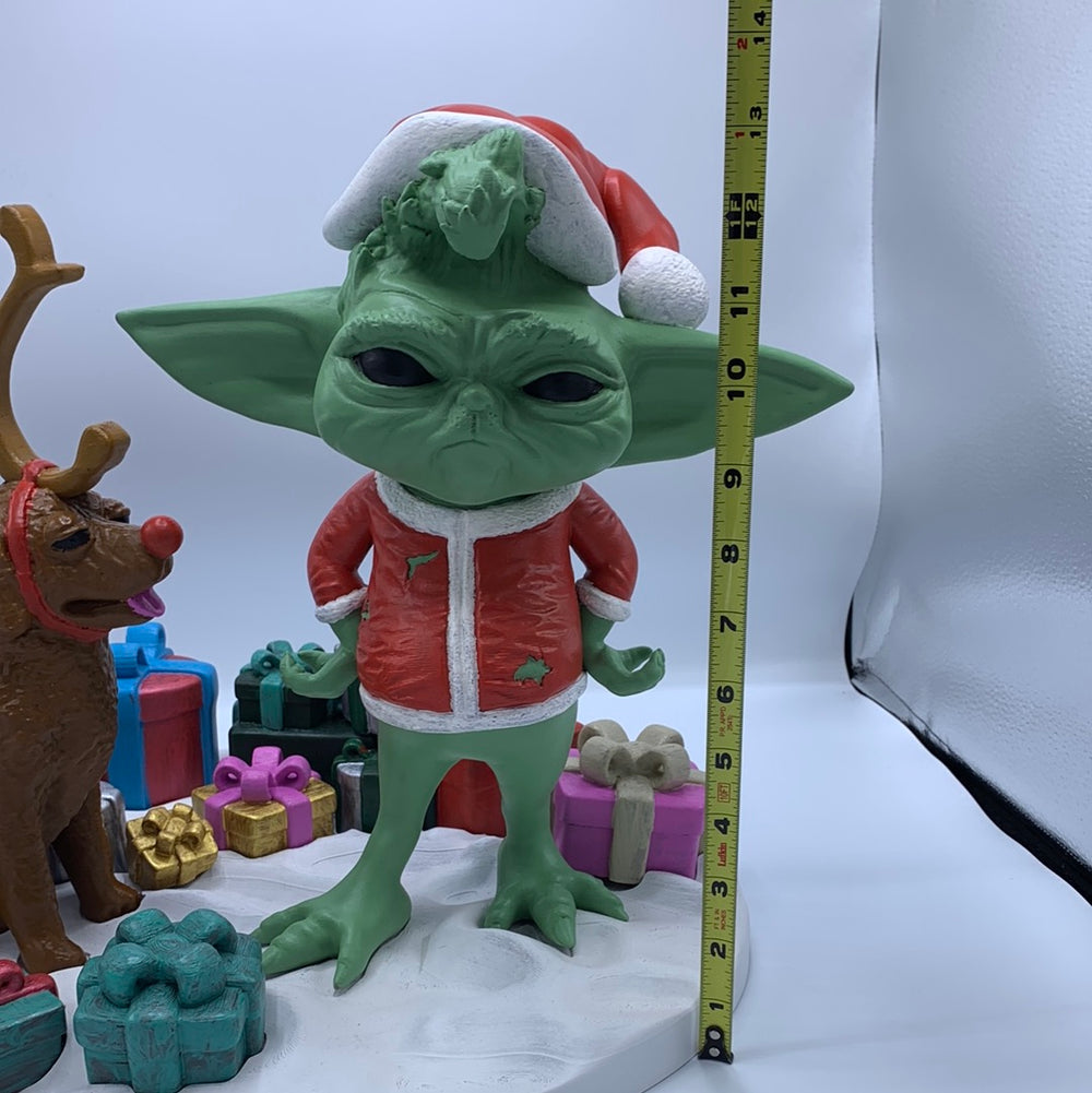 GrinchGrogu life size Christmas Themed statue