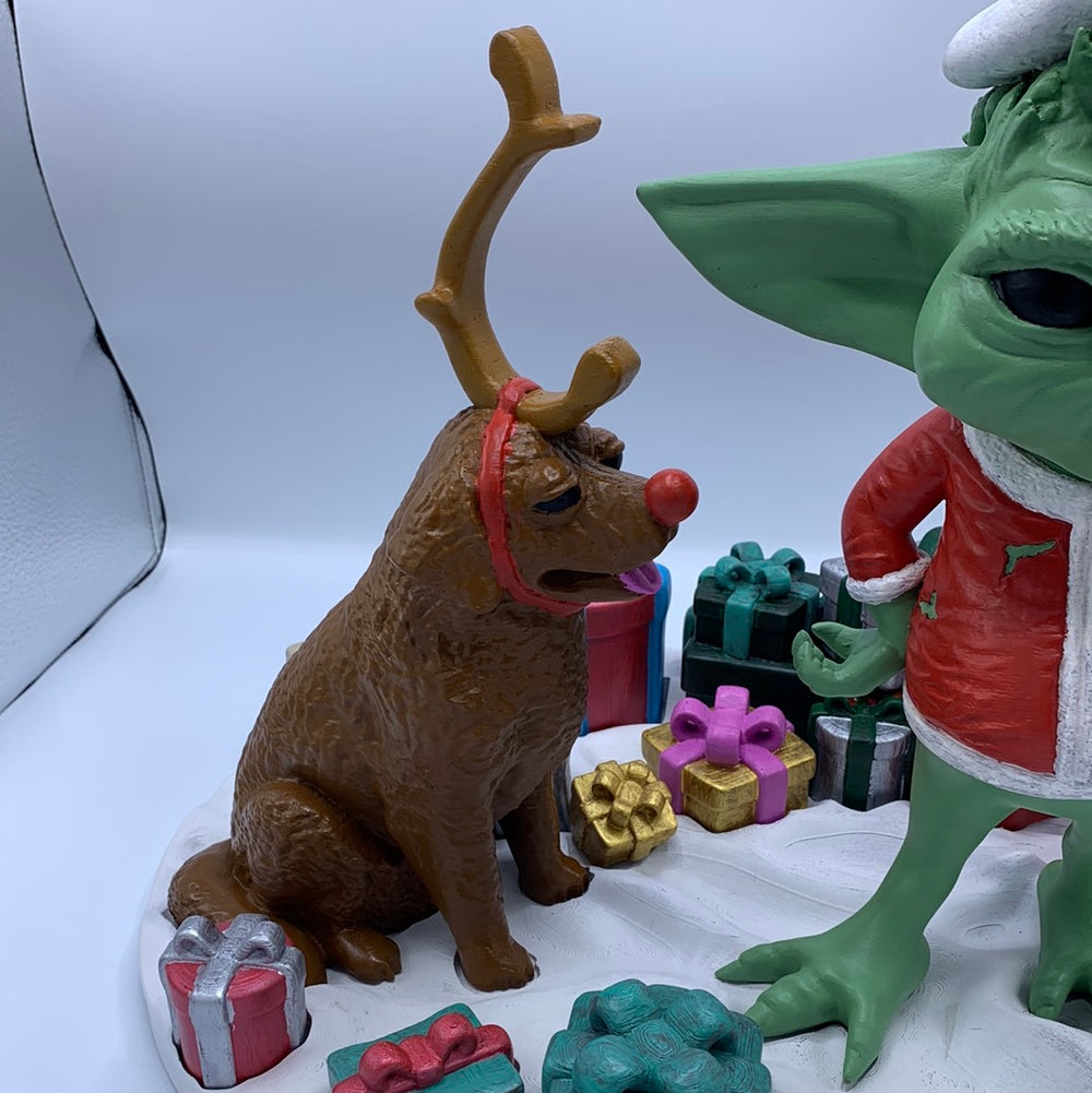 GrinchGrogu life size Christmas Themed statue