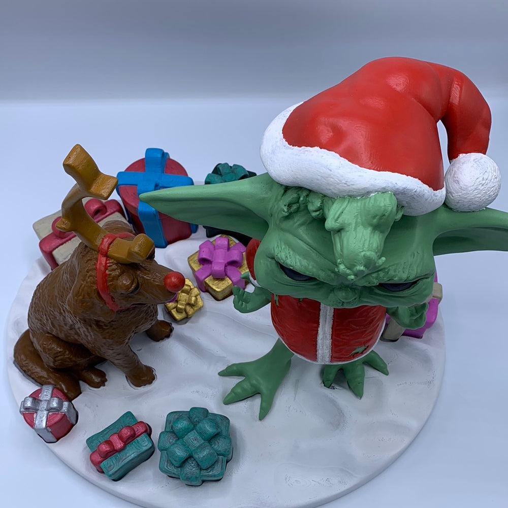 GrinchGrogu life size Christmas Themed statue