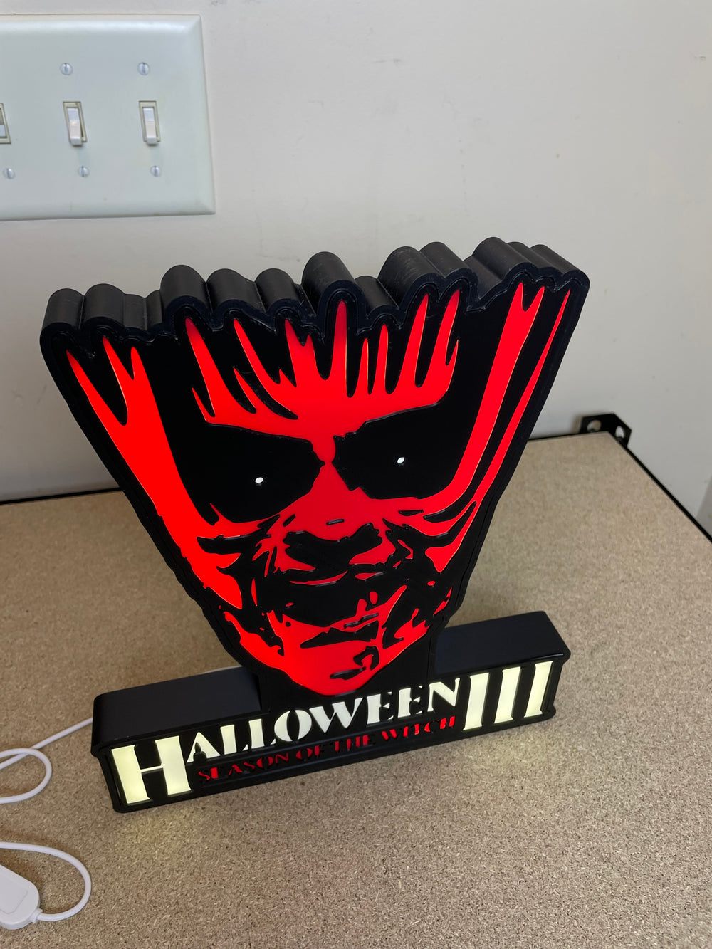 Halloween 3 light box sign