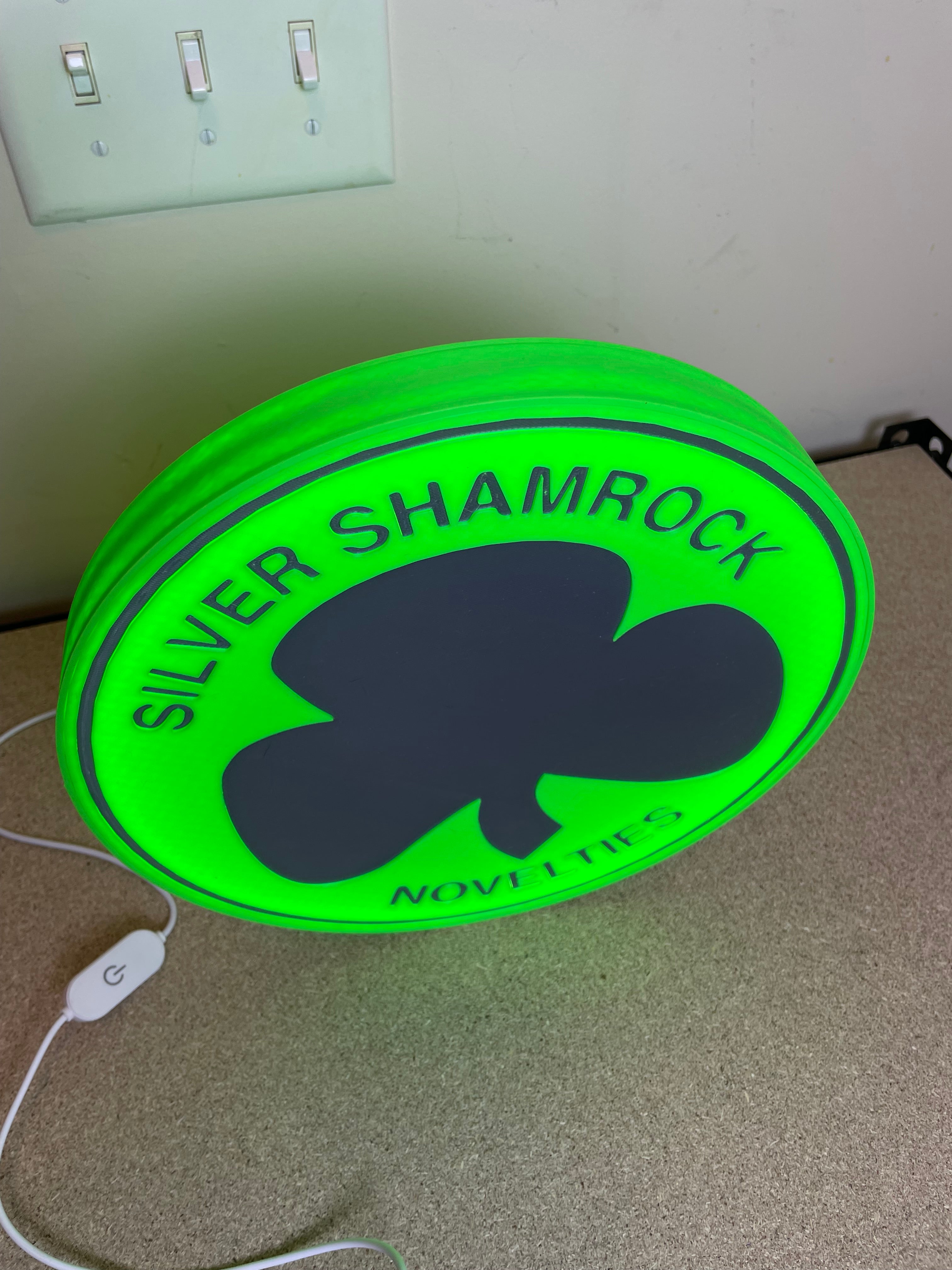 Halloween light box sign.