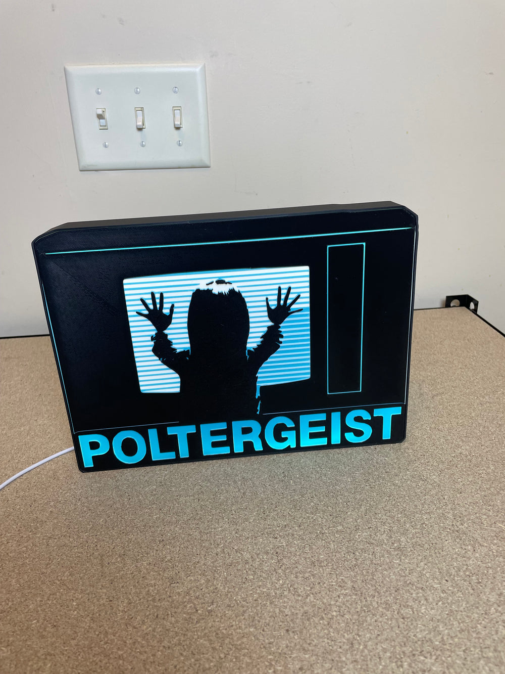 Poltergeist light box sign