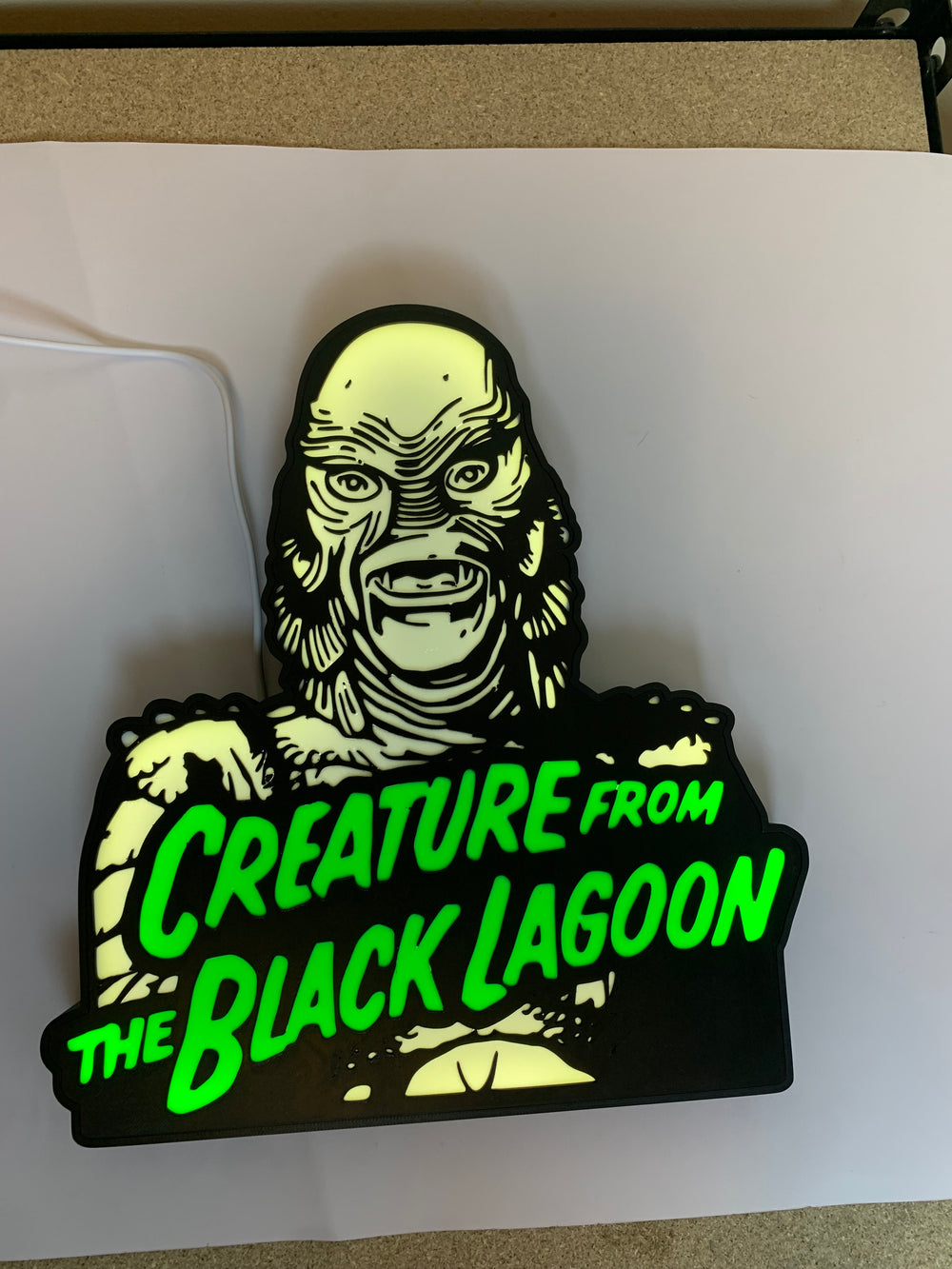 Creature from black lagoon light box sign