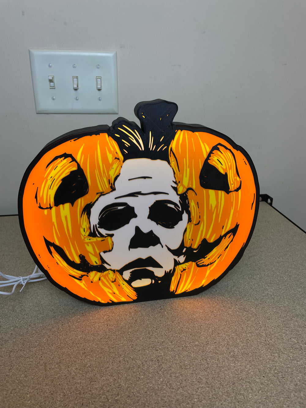 Halloween light box sign
