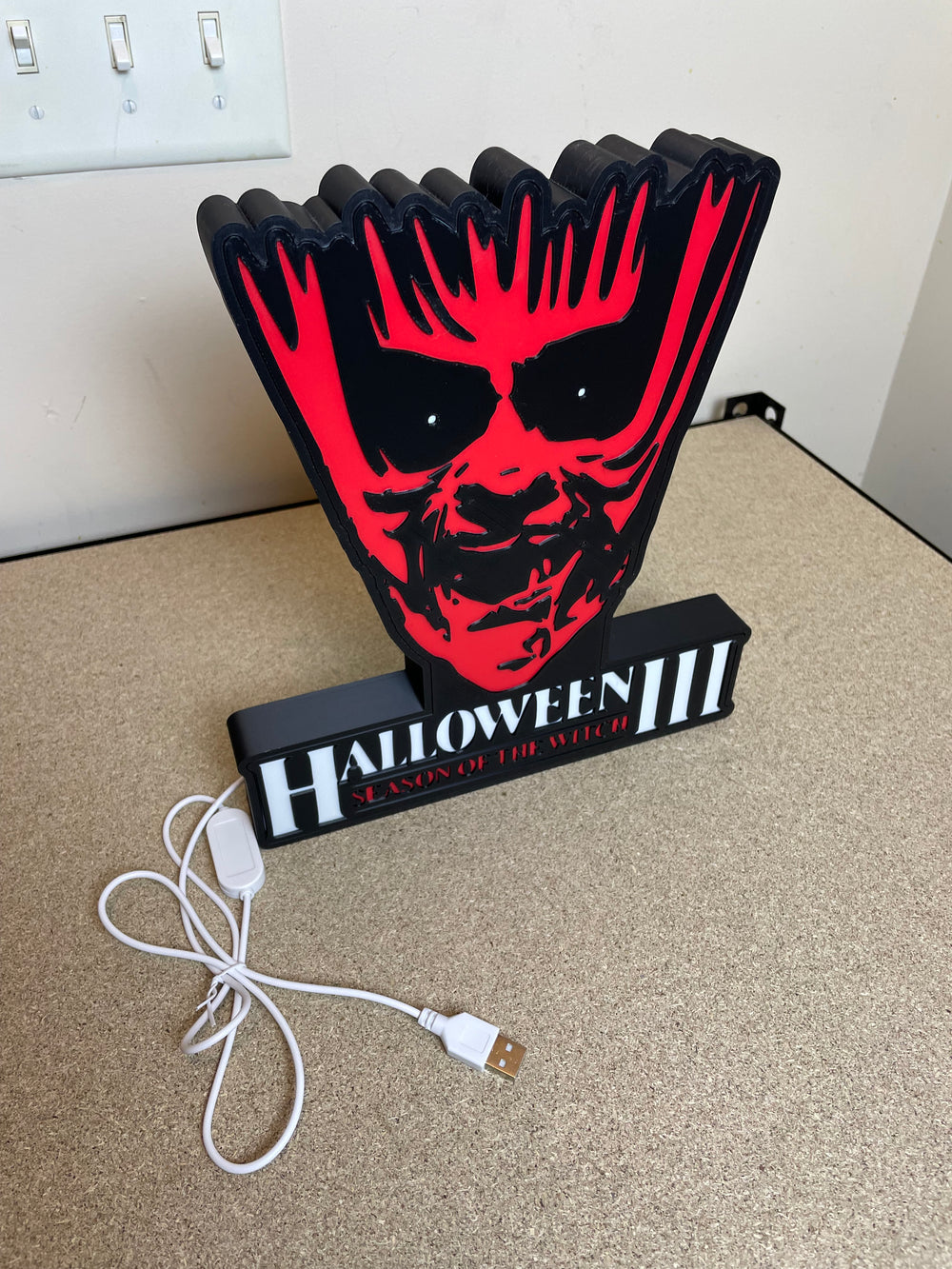 Halloween 3 light box sign