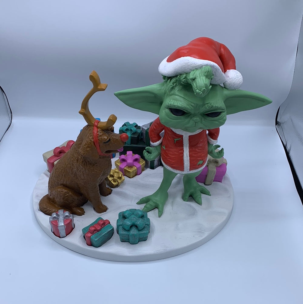 GrinchGrogu life size Christmas Themed statue
