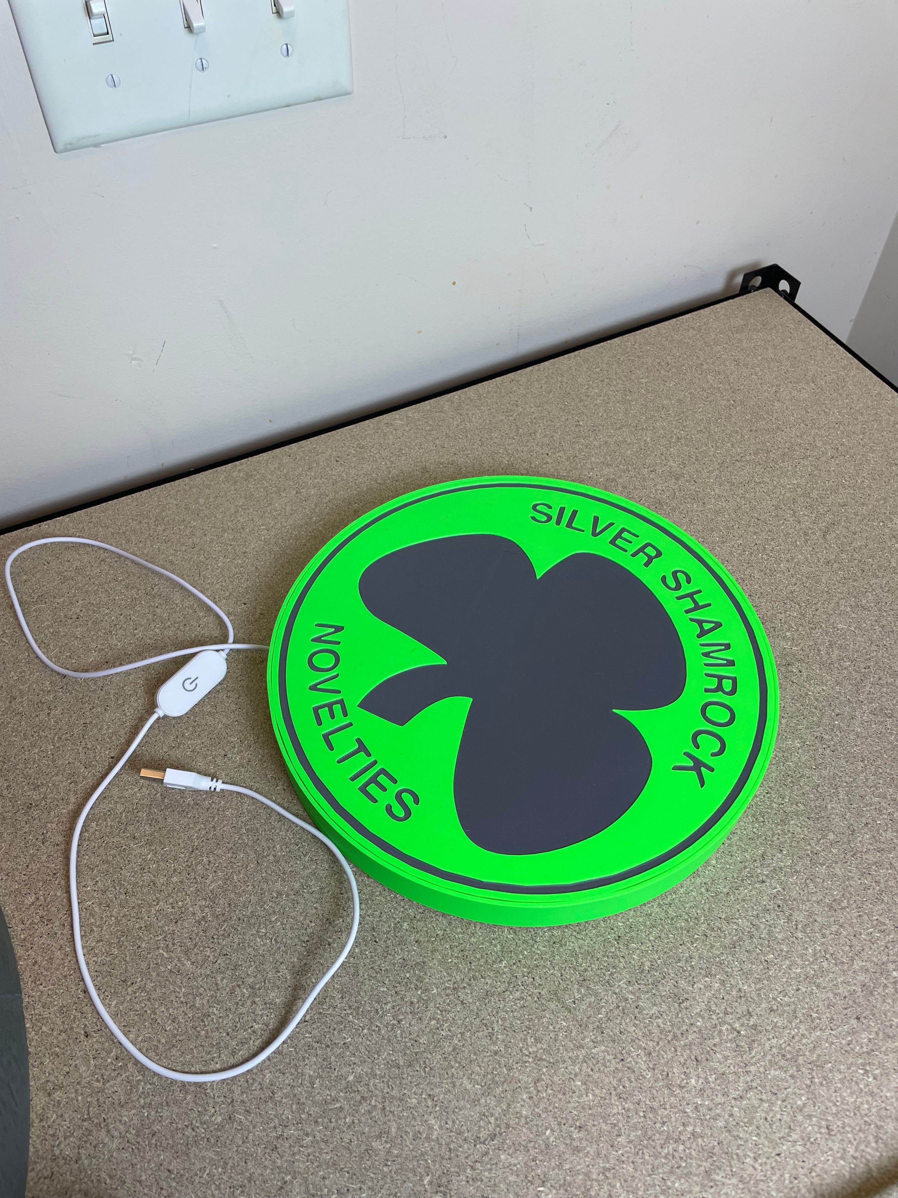 Halloween light box sign.