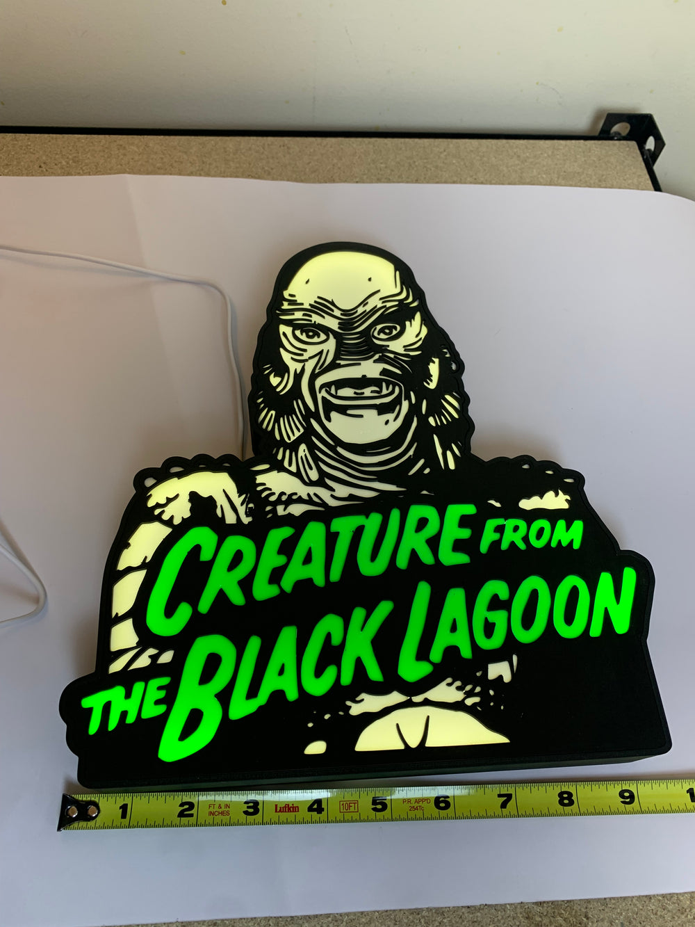 Creature from black lagoon light box sign