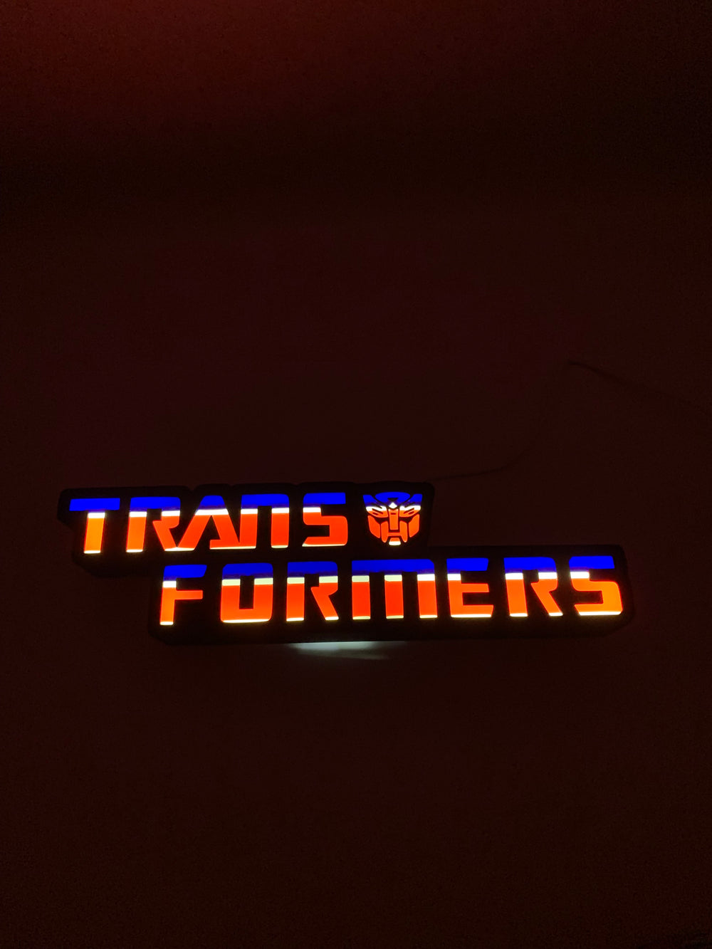 Transformers light box sign