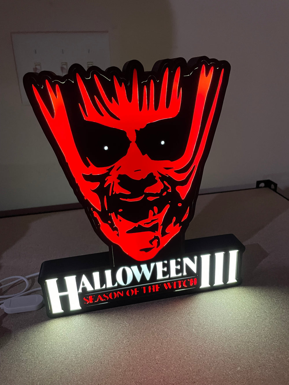 Halloween 3 light box sign