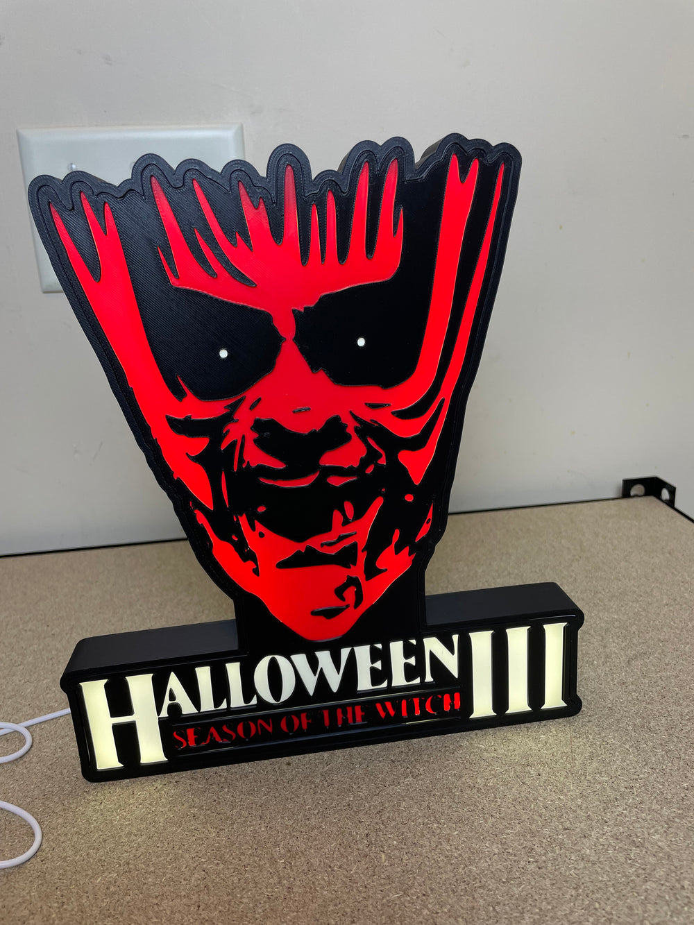 Halloween 3 light box sign